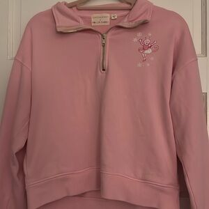 Love shack fancy+roller rabbit monkey ballerina half zip size small WORN ONCE